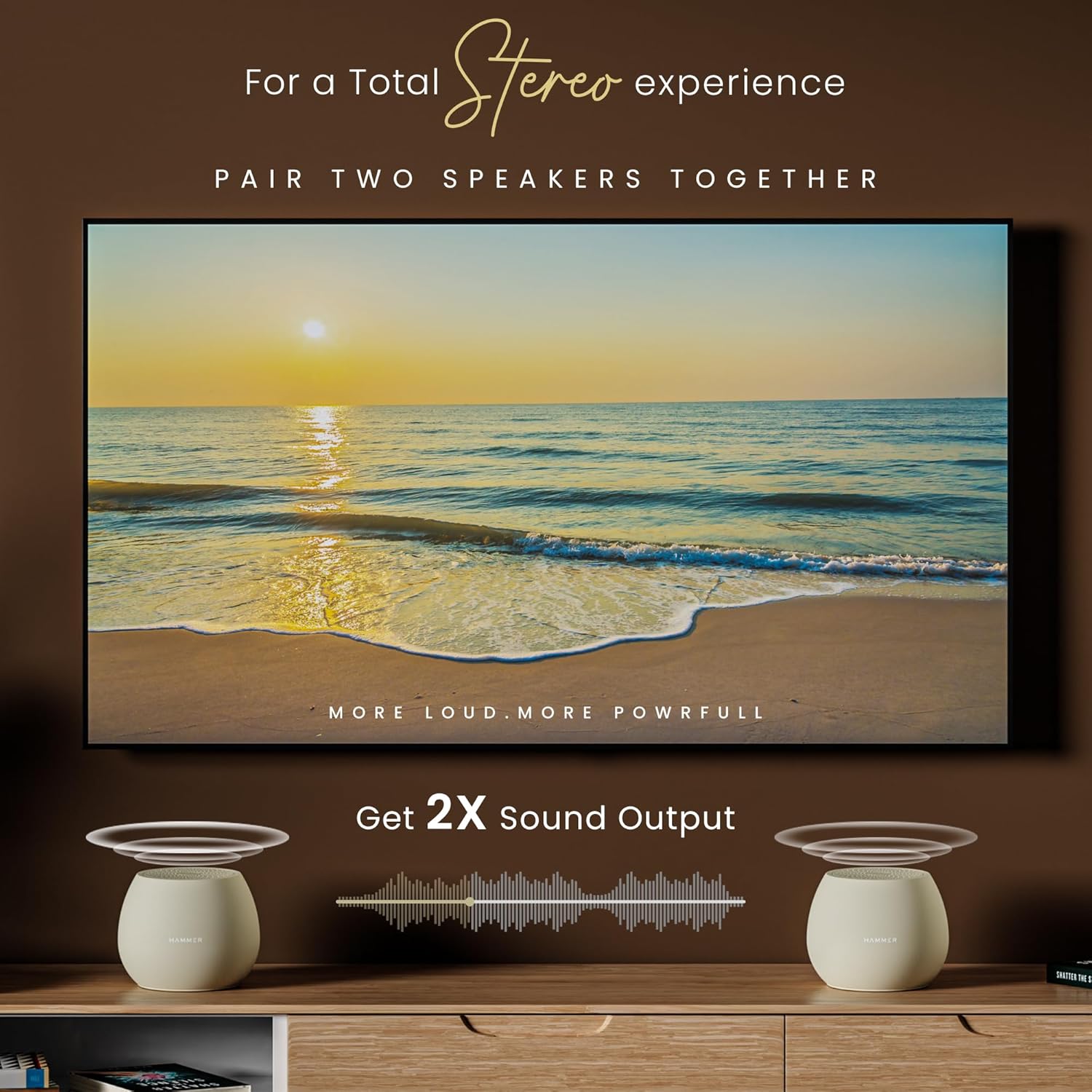 HAMMER Drop 5W Bluetooth Wireless Speaker with Twin Pairing, 1200 mAh Battery
